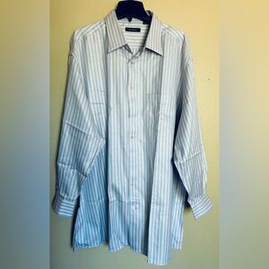 Ermenegildo Zegna Shirt Mens 2X B STRIPED Button Up Long Sleeve Cotton‎ Romania